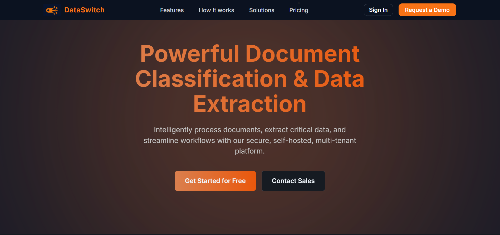 DataSwitch: Data Extraction Platform