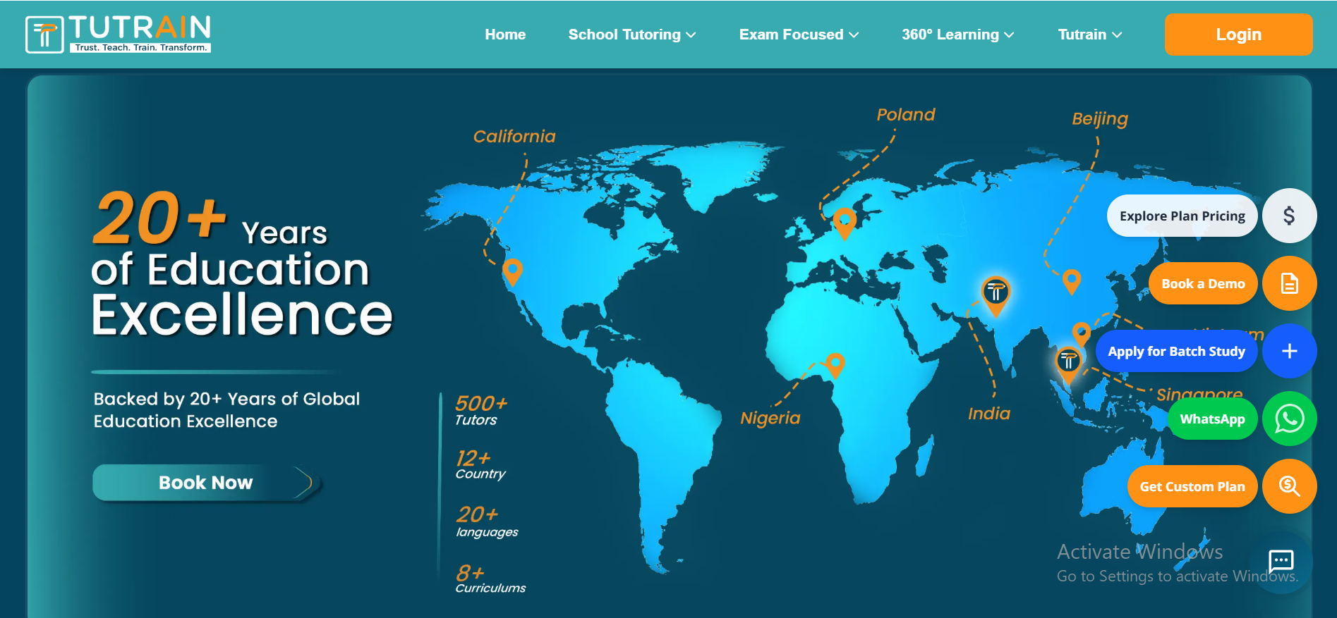 TUTRAIN: EdTech Website Development - Image 1